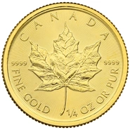 1/4 troy ounce gouden Maple Leaf munt - 2020