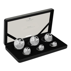 2026 Proof zilveren Britannia Premium zes-munt set (1, 1/2, 1/4, 1/10, 1/20, 1/40 troy ounce)