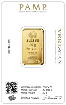 20 gram goudbaar - PAMP Suisse
