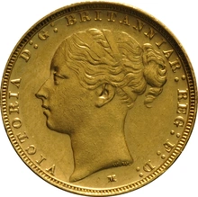 1886 Gold Sovereign - Victoria Young Head - M