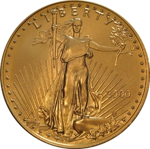2000 1 troy ounce gouden American Eagle munt