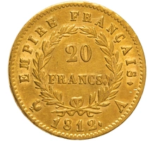 1812 20 French Francs - Napoleon (I) Laureate Head - A