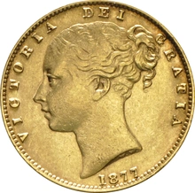 Sovereign - Victoria, Young Head Shield Back
