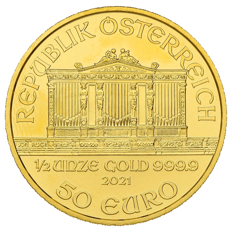 1/2 troy ounce gouden Philharmoniker munt - 2021