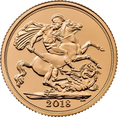 2018 gouden Sovereign munt Elizabeth II 5de Portret