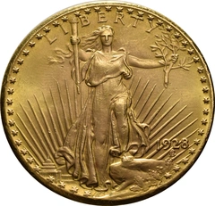 1928 gouden American Double Eagle (20 Dollar) munt St Gaudens Head Philadelphia