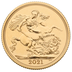 2021 gouden Sovereign munt