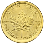 1/10 troy ounce gouden Maple Leaf munt - 2020