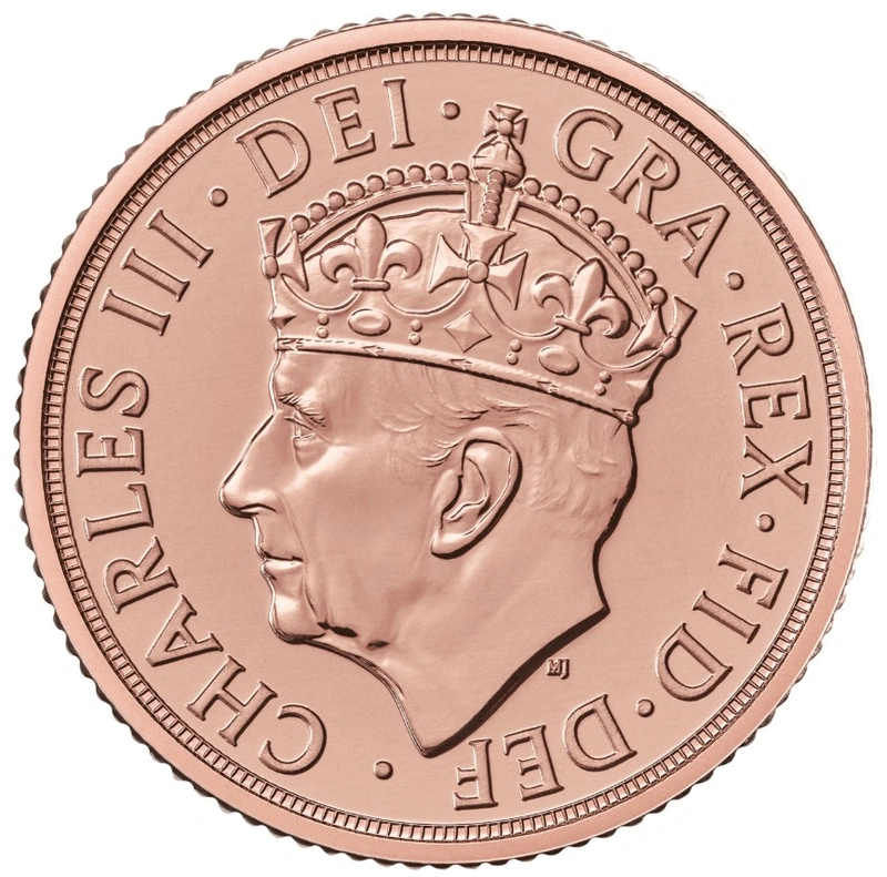 2023 £2 Twee Pond Gouden Munt (Dubbele Sovereign)