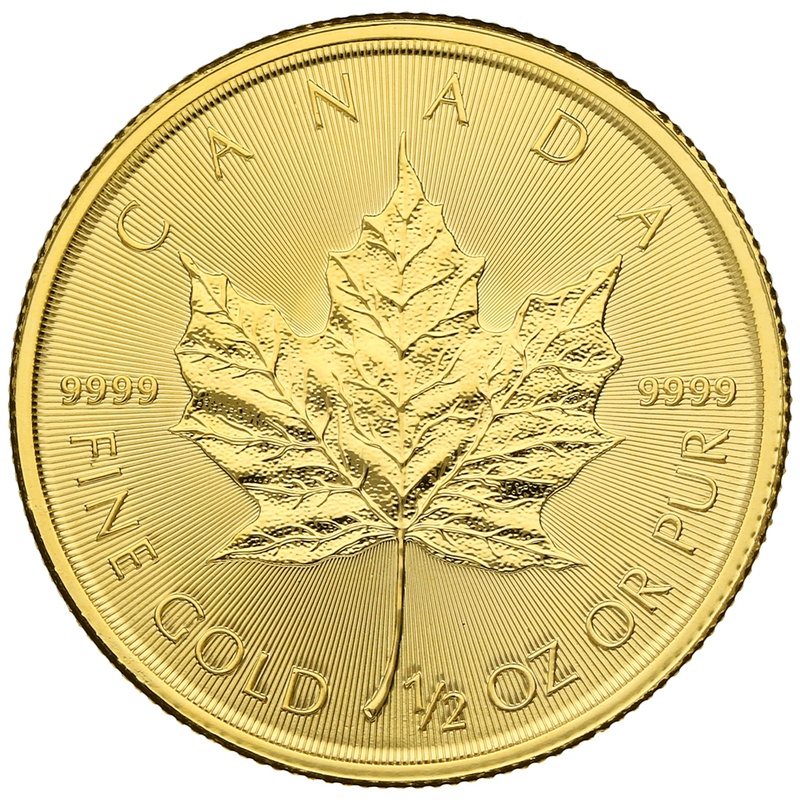 1/2 troy ounce gouden Maple Leaf munt - 2020
