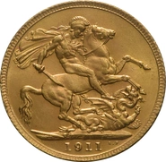 1911 Gouden Sovereign Munt- Koning George V - Londen
