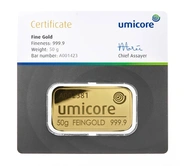 Umicore 50 Gram Goudbaar