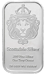 1 troy ounce zilverbaar Scottsdale 'The One'