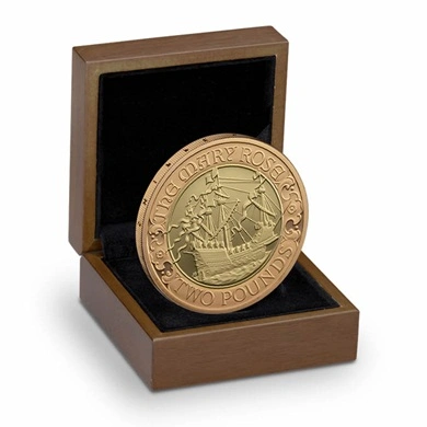 2011 Proof £2 Gold Coin Mary Rose Boxed