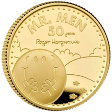 2021 1 Ons Mr Men - Mr Happy Proof Gouden Munt In doos