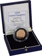 Gold Proof 1998 Fifty Pence Piece - EEC
