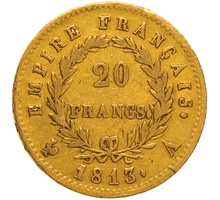 1813 20 French Francs - Napoleon (I) Laureate Head - A