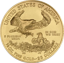 2018 1/2 troy ounce gouden American Eagle munt
