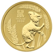 1/4 troy ounce gouden Lunar munt - Muis - 2020