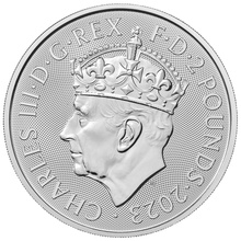 2023 Kroning Britannia Eén Ons Zilveren Munt