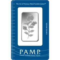 1 troy ounce zilverbaar PAMP Suisse Rosa