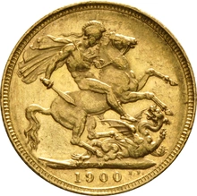 1900 Gouden Sovereign Munt  - Victoria Old Head- M