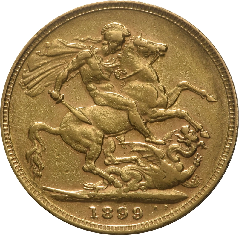 1899 Gold Sovereign - Victoria Old Head - London