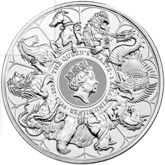 2021 1 kilogram zilveren Queen's Beasts munt Completer