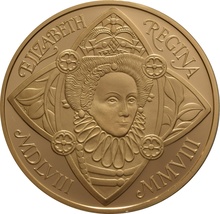 2008 - Gold Five Pound Proof Coin, Queen Elizabeth I