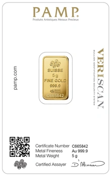5 gram goudbaar - PAMP Suisse