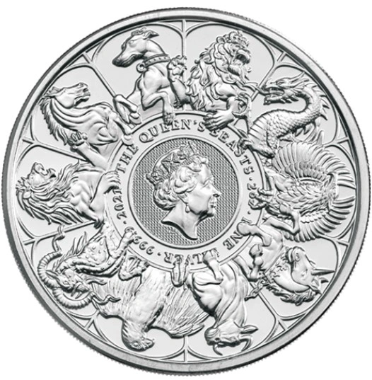 2021 Queen's Beast Completer 2oz Zilveren Munt