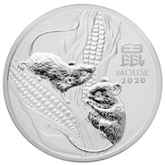 2 troy ounce zilveren Lunar munt - Muis - 2020