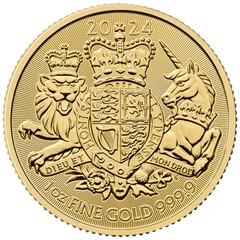 2024 1 troy ounce gouden Royal Arms munt