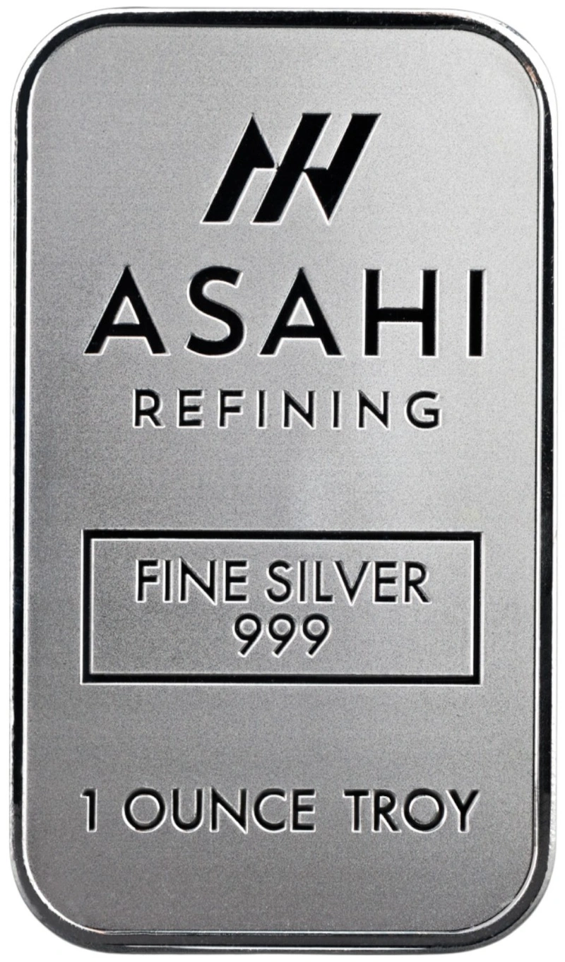 1 troy ounce zilverbaar - Asahi