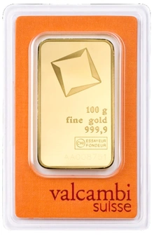Valcambi 100 Gram Goudbaar