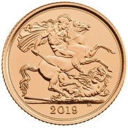 1/2 gouden Sovereign munt - 2019
