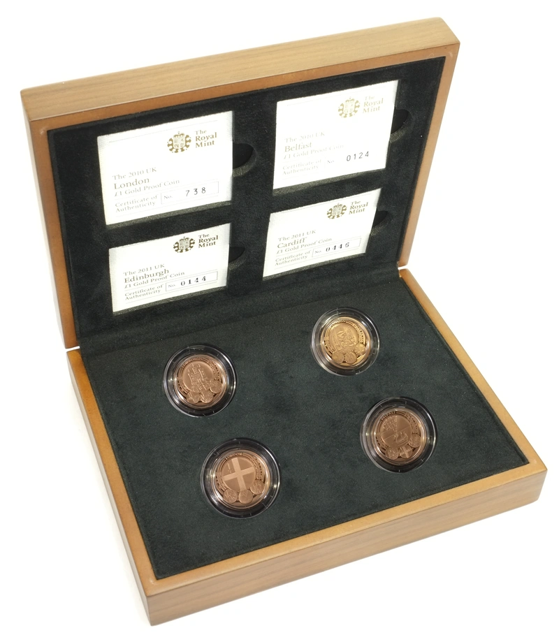 Gold Proof 2010-2011 Capital Cities of the United Kingdom £1 set