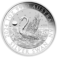 2024 Australische Zilveren Zwaan Munt 1oz