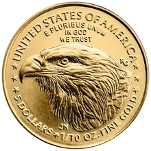 2026 1/10 troy ounce gouden American Eagle munt