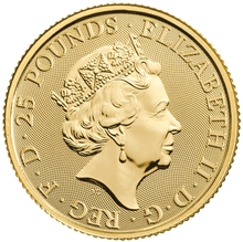 2022 The Lion of England - Tudor Beasts Kwart Ons Gouden Munt