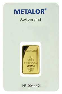 5 gram goudbaar - Metalor