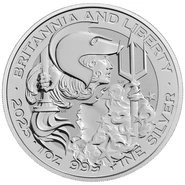 2025 Britannia & Liberty 1oz Zilveren Munt