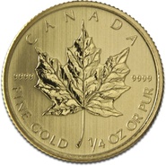 1/4 troy ounce gouden Maple Leaf munt - Beste waarde