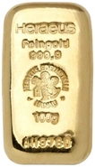 Heraeus 100 Gram Gegoten Goudbaar